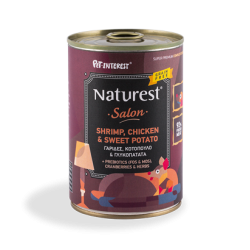 Naturest Salon με Κοτόπουλο Γαρίδες Γλυκοπατάτα και Κράνμπερι 400gr Super Premium Τροφές